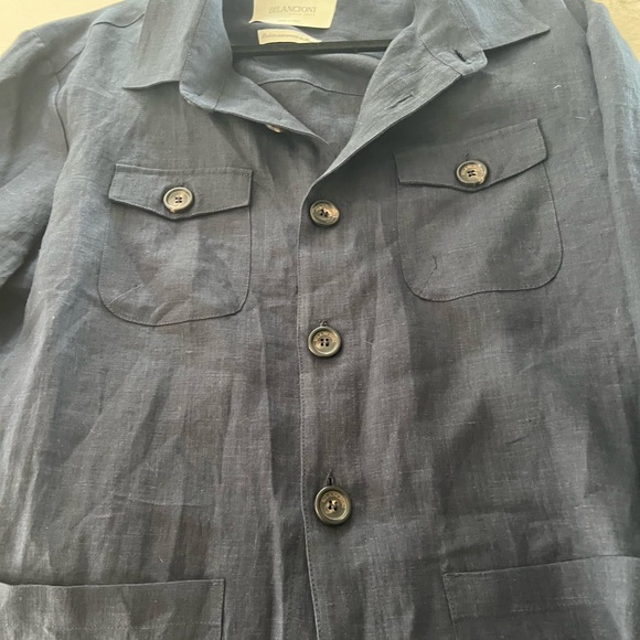 Mens Designer BILANCIONI Linen button down unconstructed jacket/blazer - Picture 2 of 4